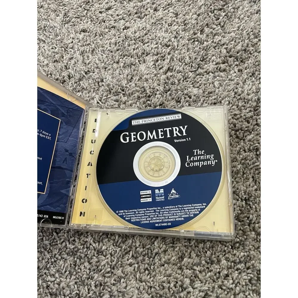 The Princeton Review: Math Library Lot Of 5 CDs Trig Algebra Geometry PC 1998